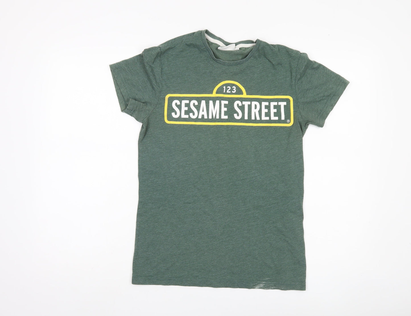 Sesame Street Men's Green XS Graphic T-Shirt