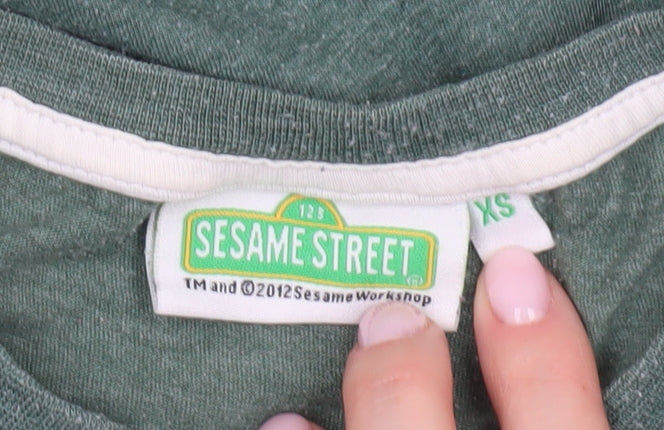 Sesame Street Men's Green XS Graphic T-Shirt