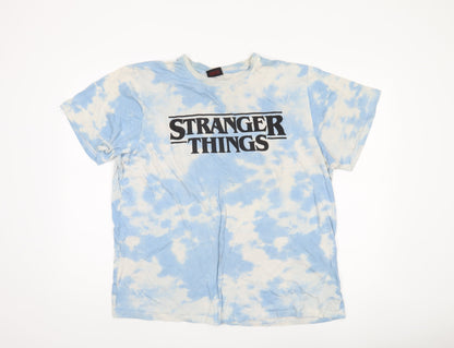 Stranger Things Men's XL Blue Graphic T-Shirt
