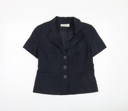 Classics Women's Navy Blue Short Sleeve Blazer Size 12