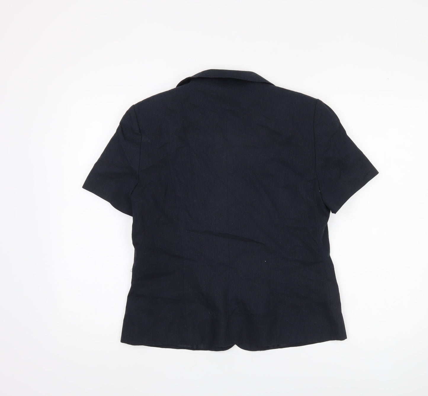 Classics Women's Navy Blue Short Sleeve Blazer Size 12