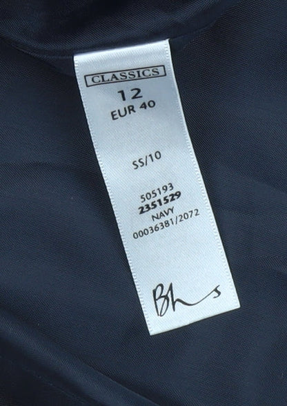 Classics Women's Navy Blue Short Sleeve Blazer Size 12