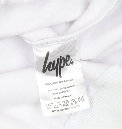 Hype Boys White Pullover Hoodie Size 16 Years