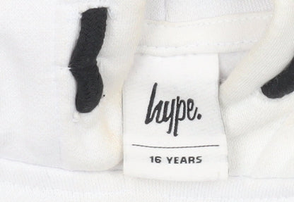 Hype Boys White Pullover Hoodie Size 16 Years