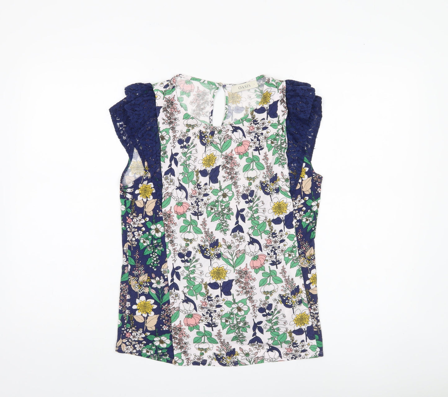 Womens UK Size S Oasis Multicoloured Tunic Blouse