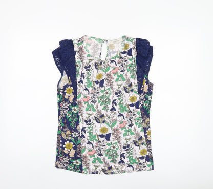 Womens UK Size S Oasis Multicoloured Tunic Blouse
