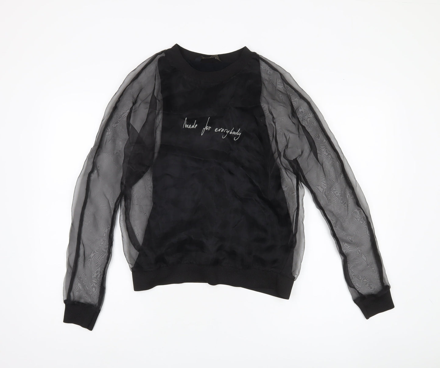 Womens UK Size XS Zara Black Basic Blouse
