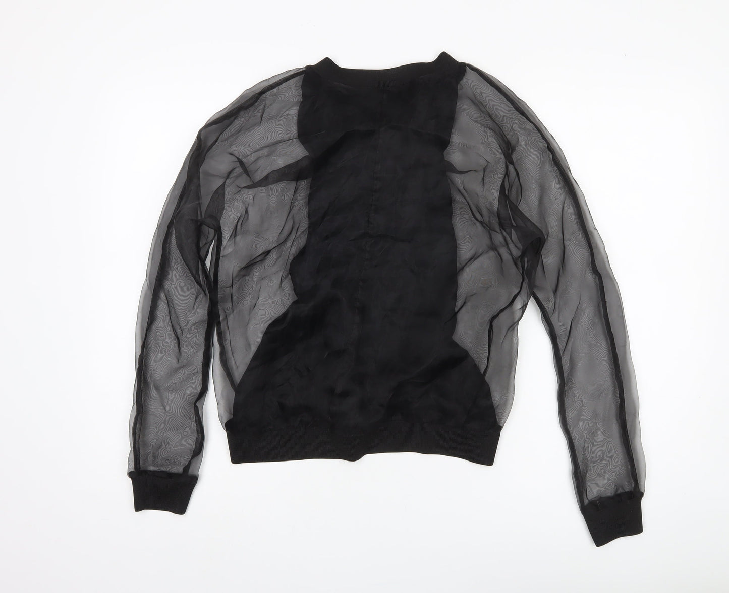 Womens UK Size XS Zara Black Basic Blouse