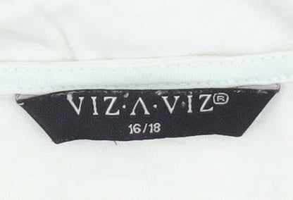 Womens UK Size 16 VIZ-A-VIZ White  T-Shirt