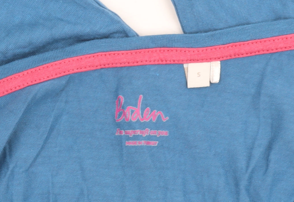 Boden Women's Blue V-Neck T-Shirt, Size S - Casual Classic