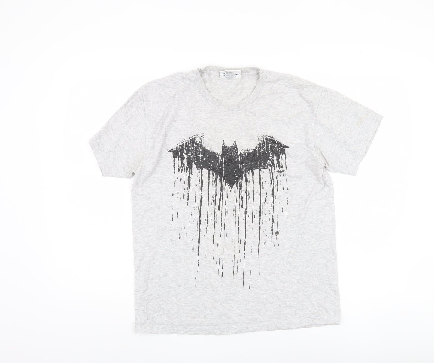 Men's Grey Batman T-Shirt M Short Sleeve Graphic