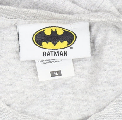 Men's Grey Batman T-Shirt M Short Sleeve Graphic