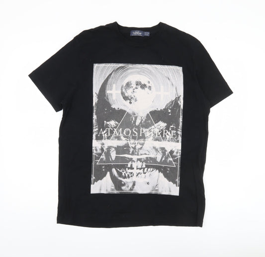 Topman Men's Black L Graphic Print T-Shirt