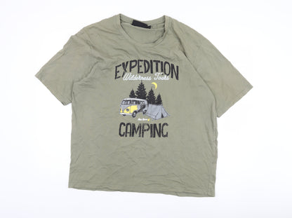 Peter Storm Men's Green Camping Theme 2XL T-Shirt