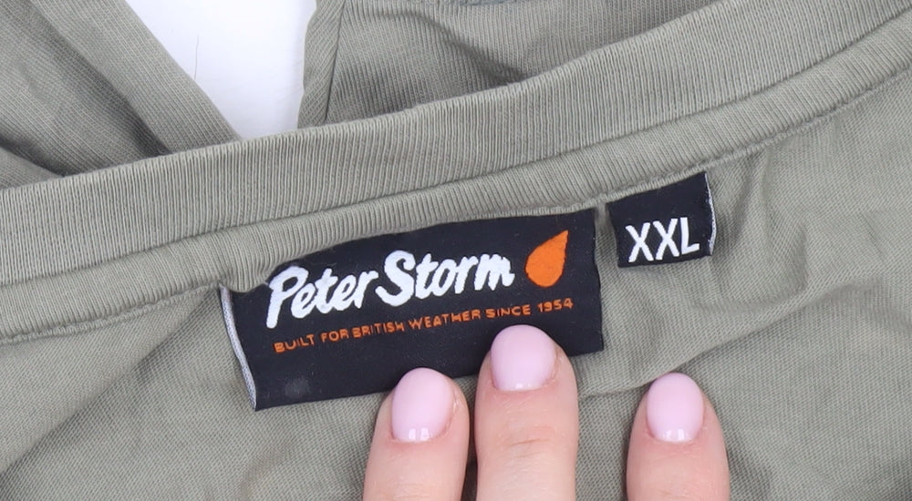 Peter Storm Men's Green Camping Theme 2XL T-Shirt