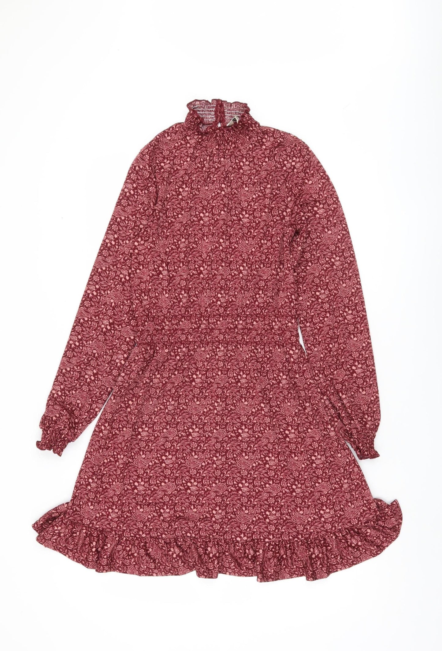 Miss Selfridge Women's Red Floral A-Line Dress, Size 6