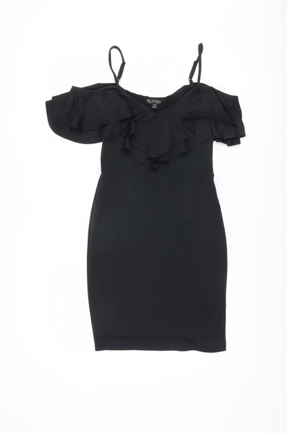 Miss Selfridge Women's Black Bodycon Dress Size 10