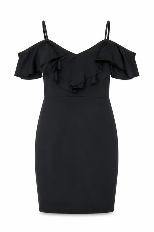 Front view of Miss Selfridge Women's Black Bodycon Dress, size 10
