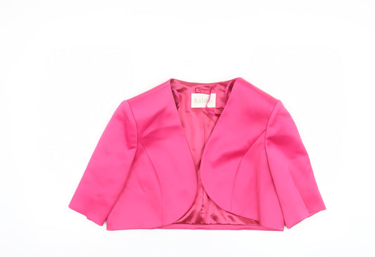 Kaliko Pink Cropped Blazer Women Size 16
