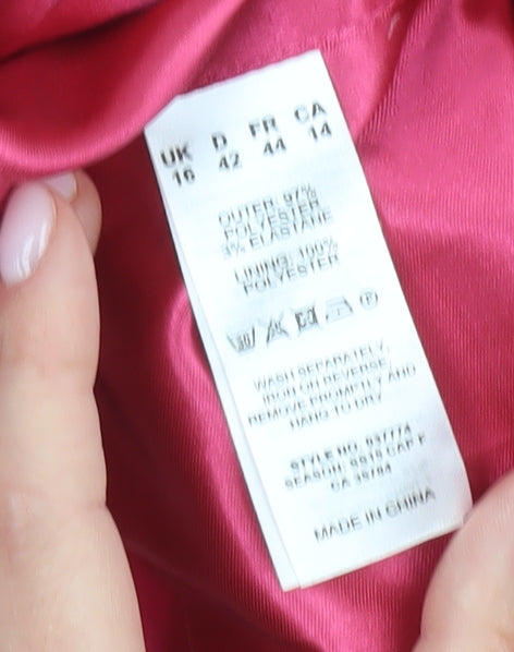 Kaliko Pink Cropped Blazer Women Size 16