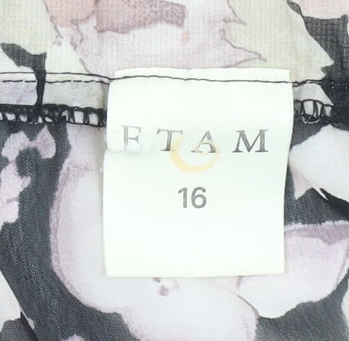 Etam Women's Multicoloured Floral Skirt Size 16