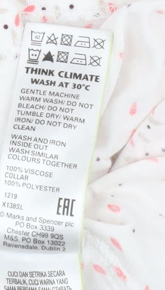 Womens UK Size 18 Marks and Spencer White Tunic Blouse