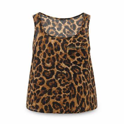 Womens UK Size 8 Topshop Brown Basic Tank