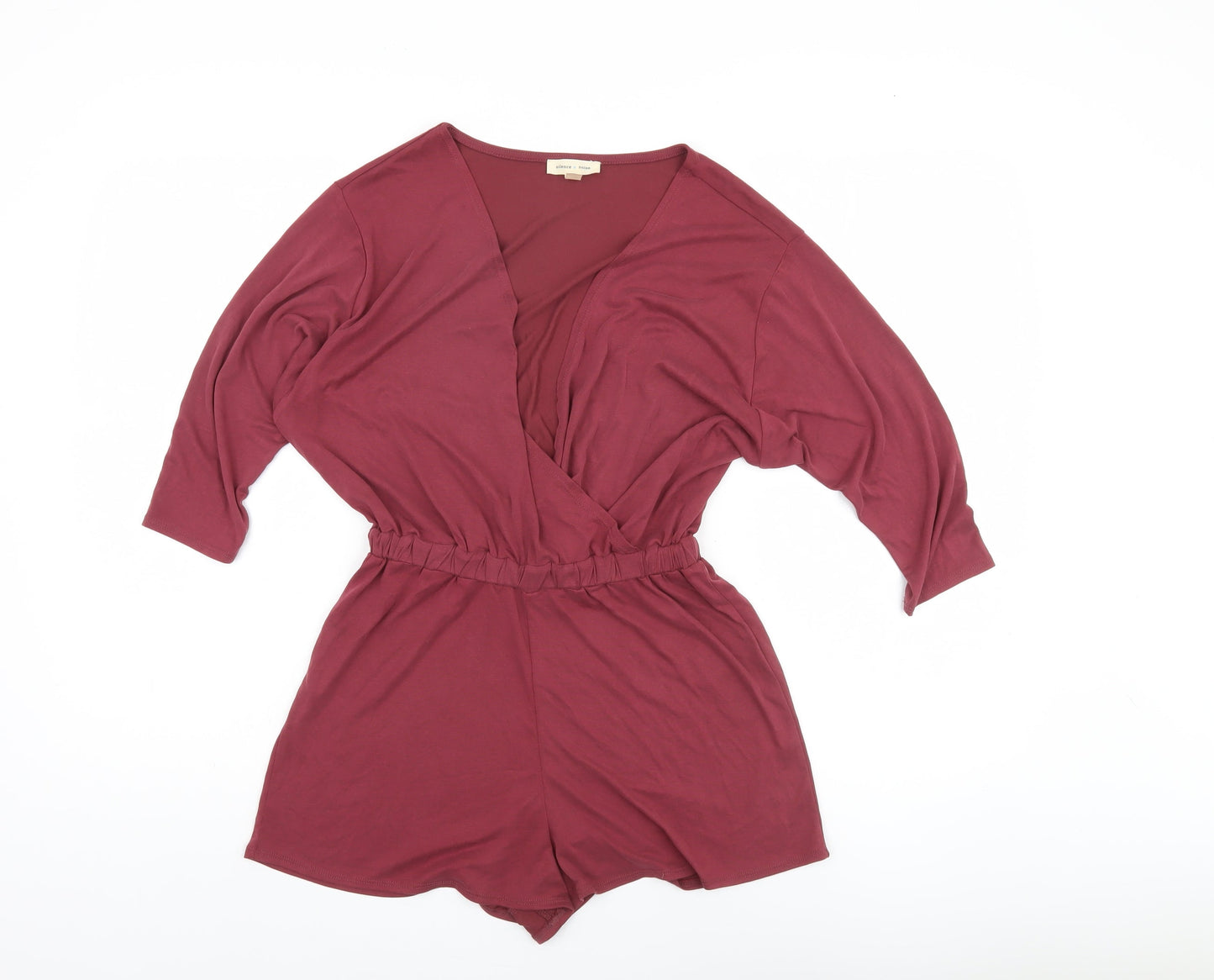Silence + Noise Women's Red XS V-Neck Playsuit