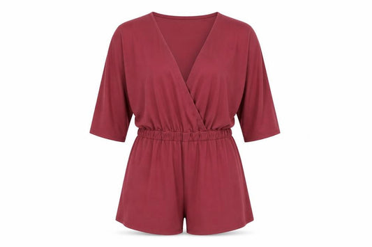 Silence + Noise Women's Red XS V-Neck Playsuit