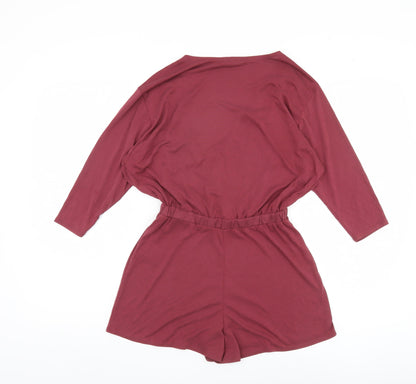 Silence + Noise Women's Red XS V-Neck Playsuit