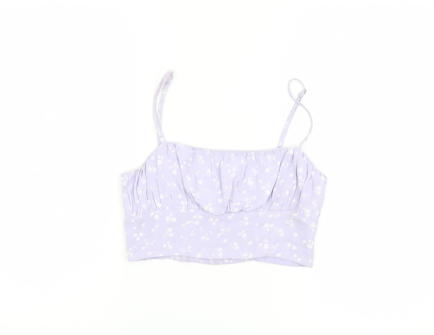 Jack Wills Women's Purple Cropped Camisole Top