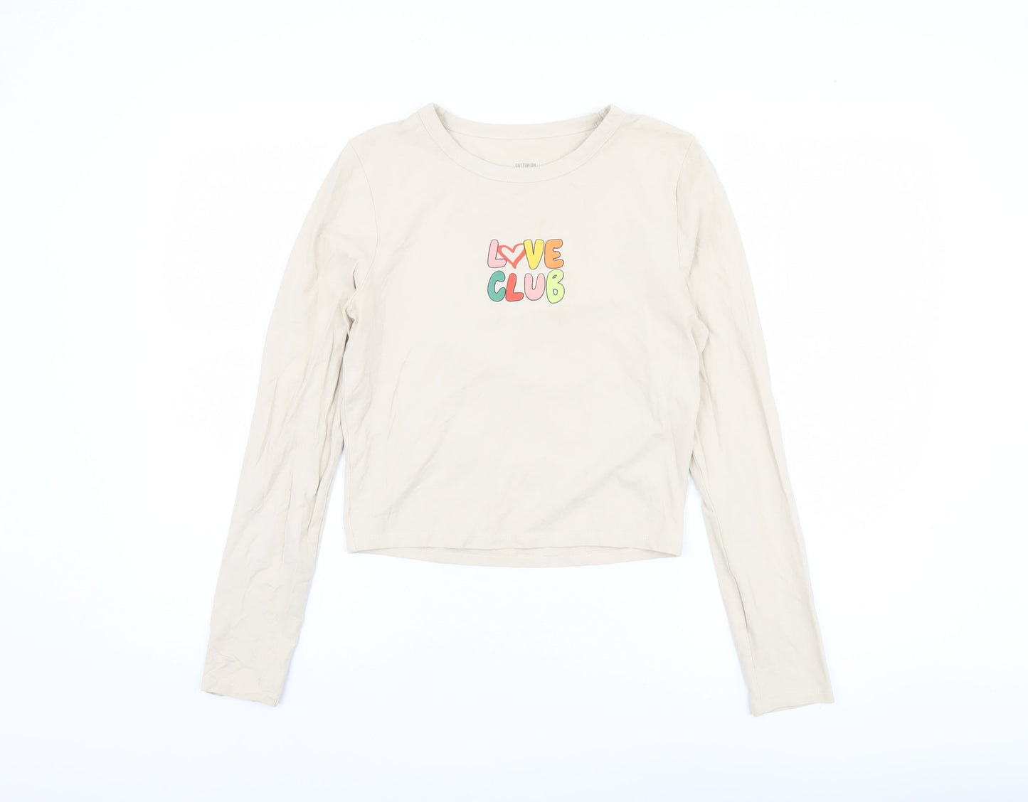 Womens UK Size L Cotton On Beige  T-Shirt