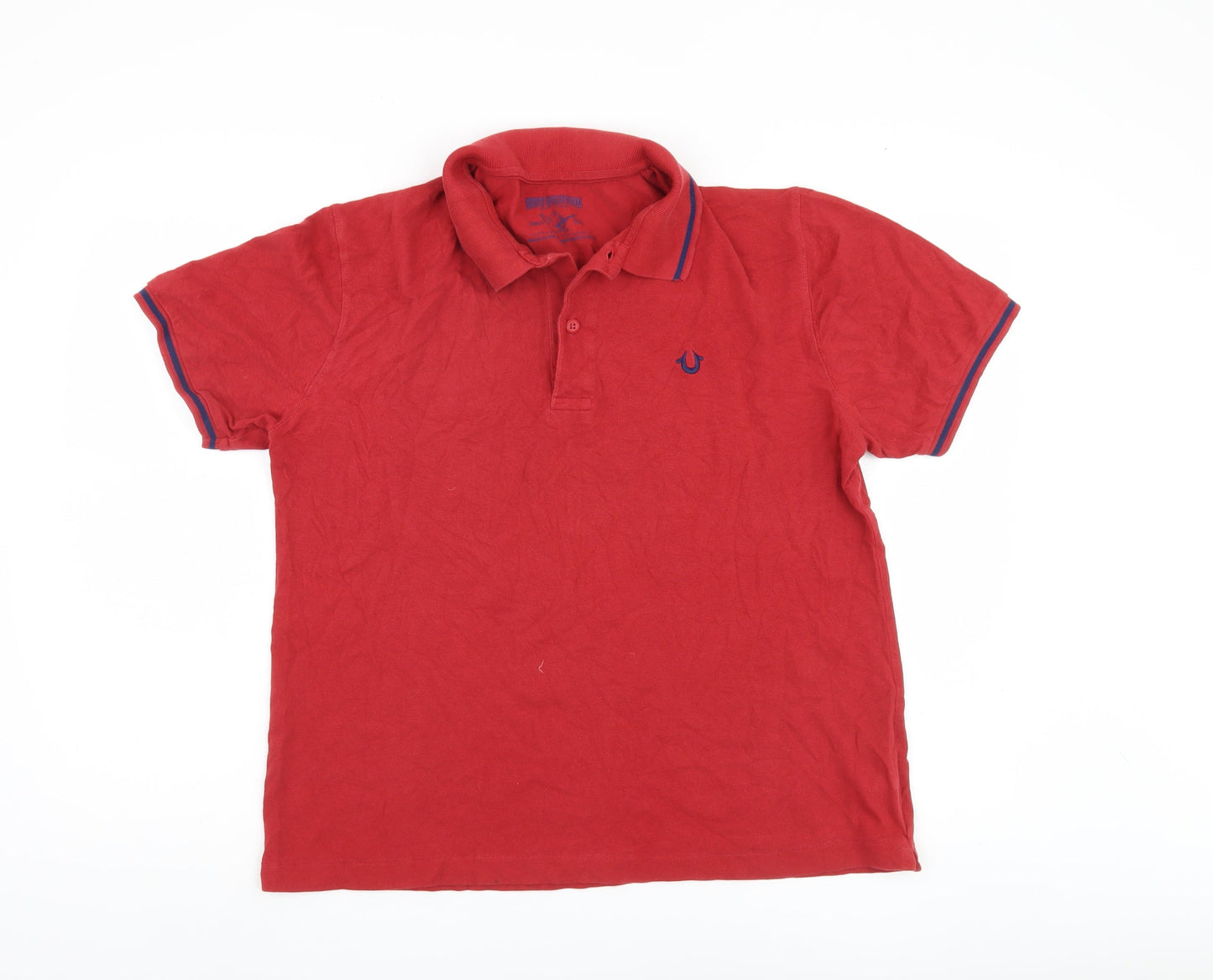 Mens UK Size L True Religion Cotton Polo Shirt
