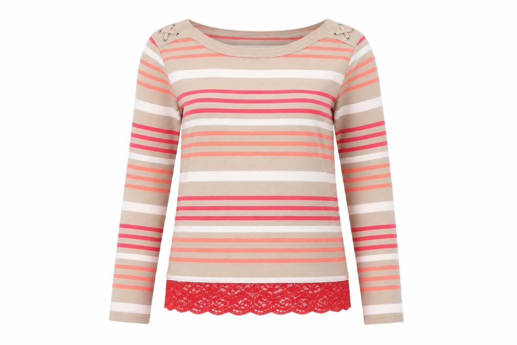 Bonmarché Women's Multicoloured Striped Top M