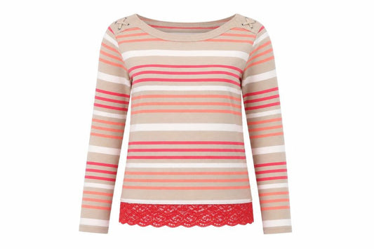 Bonmarché Women's Multicoloured Striped Top M