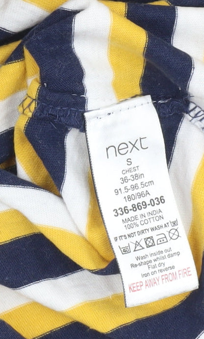 Next Men's Multicoloured Striped T-Shirt S