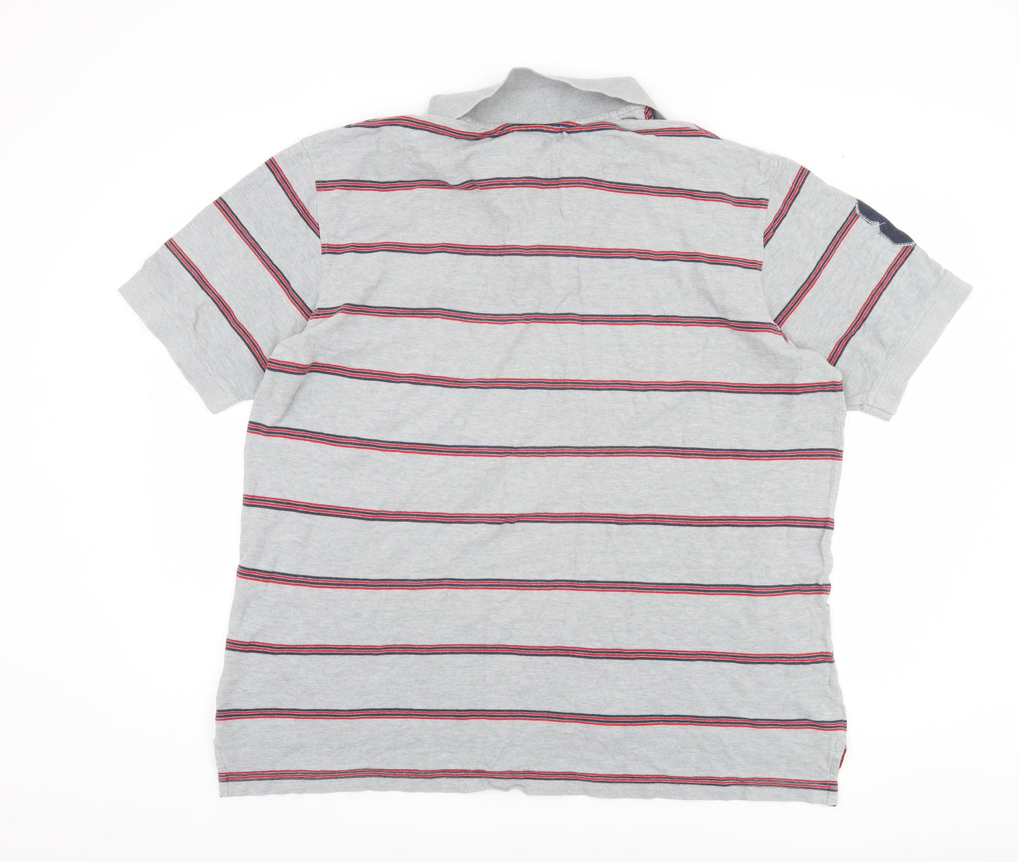 Liverpool FC Men's Grey Striped Polo XXL