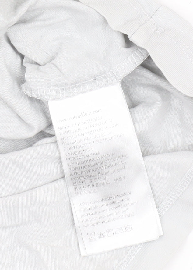 Calvin Klein Women’s White Cotton T-Shirt, Size S