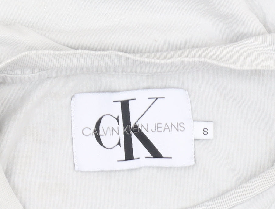 Calvin Klein Women’s White Cotton T-Shirt, Size S