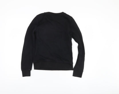 Armani Exchange Boys Black XS Graphic Crew Neck Sweatshirt