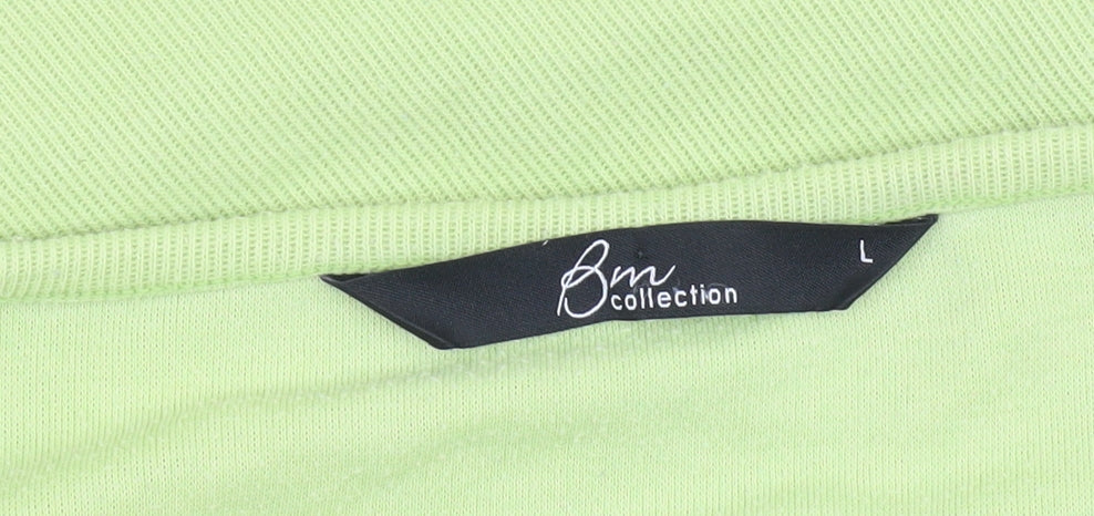 Bm collection Women's Green Embroidered T-Shirt - L