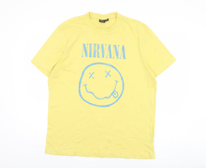Nirvana Unisex Yellow XL Band Tee