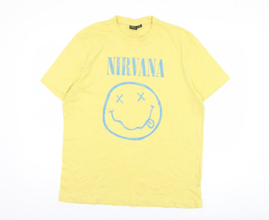 Nirvana Unisex Yellow XL Band Tee