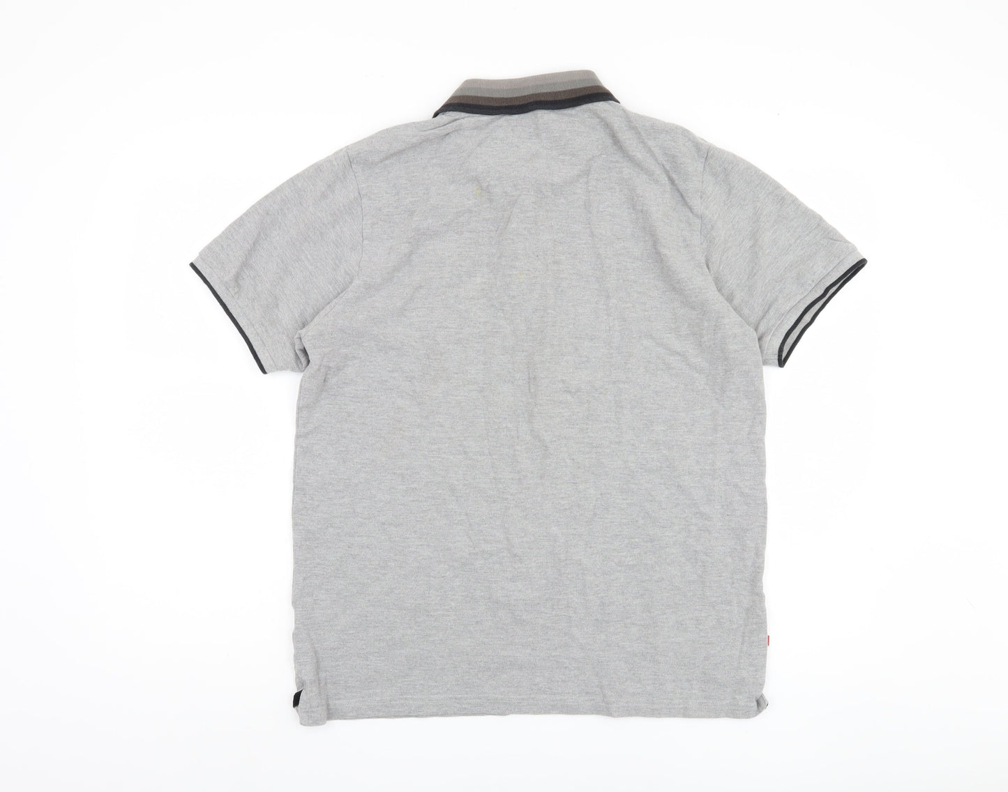 Kickers Men's Grey Polo Shirt L Short Sleeve Casual