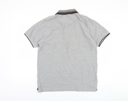 Kickers Men's Grey Polo Shirt L Short Sleeve Casual