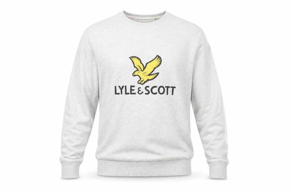 Mens UK Size M Lyle & Scott Grey Pullover Sweatshirt