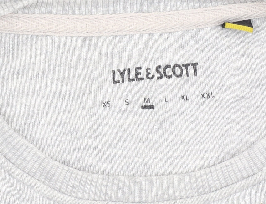 Mens UK Size M Lyle & Scott Grey Pullover Sweatshirt