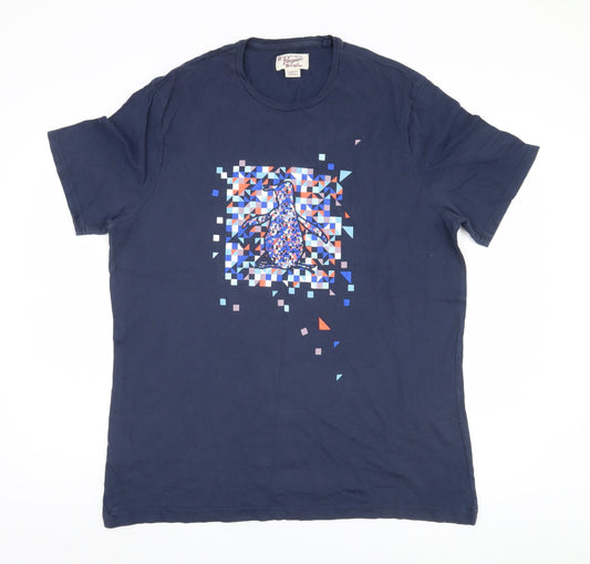 Original Penguin Men's XL Blue Graphic T-Shirt