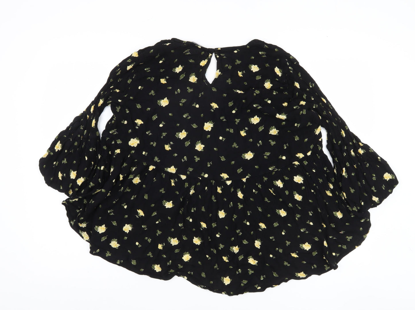 Womens UK Size 20 Very Black Tunic Blouse