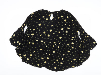 Womens UK Size 20 Very Black Tunic Blouse